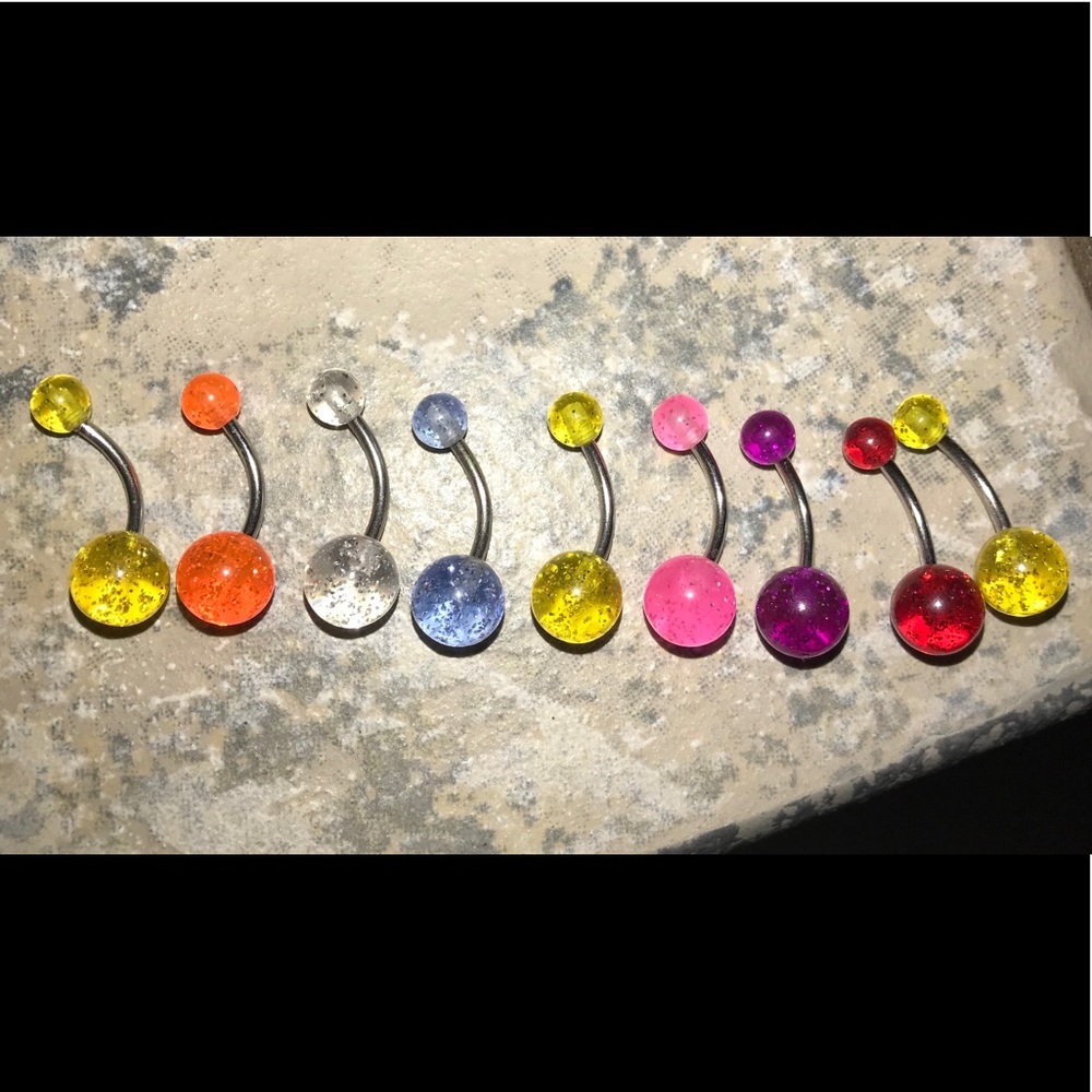 Beautiful sparkly belly rings